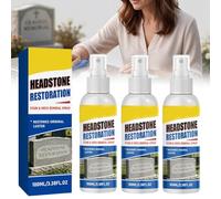 Headstone Restoration and Cleaning Spray, Gravestone Cleaner Spray for Marble Granite, Tombstone Monument Cleaner for Granite Marble Cemetery Memorials, Headstone Cleaning Solution