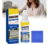 Headstone Restoration and Cleaning Spray, Gravestone Cleaner Spray for Marble Granite, Tombstone Monument Cleaner for Granite Marble Cemetery Memorials, Headstone Cleaning Solution