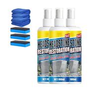 Headstone Restoration and Cleaning Spray, Safe Tombstone Monument Spray for Granite Marble Cemetery Memorials, Effectively Headstone Restoration Kit Removes Stains and Grime (3Pcs)