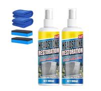 Headstone Restoration and Cleaning Spray, Safe Tombstone Monument Spray for Granite Marble Cemetery Memorials, Effectively Headstone Restoration Kit Removes Stains and Grime (2Pcs)