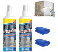 Headstone Restoration and Cleaning Spray - Tombstone Monument Cleaner, Efficient Cleaning No Damage to Stone, for Granite Marble Cemetery Memorials - Gentle Stone Care Formula 100ml (1)