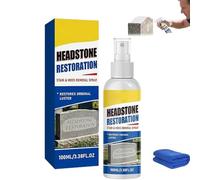 Headstone Restoration and Cleaning Spray - Tombstone Monument Cleaner for Granite Marble Cemetery Memorials - Gentle Stone Care Formula (1pcs)