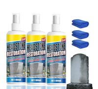 Headstone Restoration Cleaning Spray, 100ml Headstone Cleaner For Graves, Gravestone Cleaner, Restoring and Protecting Tombstones, Remove Stains Instantly, No Damage to Memorial Stones (3PCS)