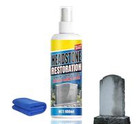 Headstone Restoration Cleaning Spray, 100ml Headstone Cleaner For Graves, Gravestone Cleaner, Restoring and Protecting Tombstones, Remove Stains Instantly, No Damage to Memorial Stones (1PC)