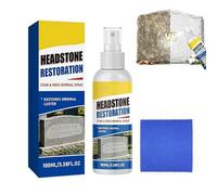 Headstone Restoration & Cleaning Spray,100ML Stone Cleaner Gravestone Cleaning Kit,Tombstone & Monument Cleanings Spray,Restoring and Protecting Tombstones No Damage,Natural Stone Cleaner