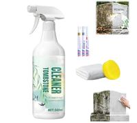 Headstone Restoration & Cleaning Spray, 17 Floz Tombstone Cleaner for Headstones, Gentle Restore & Protect Memorial Stones, Headstone Cleaner for Graves, Efficient Cleaning Care Set (1PC)
