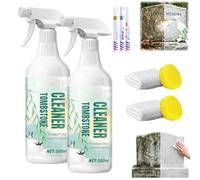 Headstone Restoration & Cleaning Spray, 17 Floz Tombstone Cleaner for Headstones, Gentle Restore & Protect Memorial Stones, Headstone Cleaner for Graves, Efficient Cleaning Care Set (2PCS)