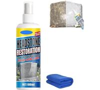 Headstone Restoration & Cleaning Spray, 2026 New Tombstone & Monument Cleaning Spray, Stone & Tile Intensive Cleaner, Highly Effective Headstone Cleaner for Graves, Marble, Tile (1PC)