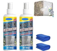 Headstone Restoration & Cleaning Spray, 2026 New Tombstone & Monument Cleaning Spray, Stone & Tile Intensive Cleaner, Highly Effective Headstone Cleaner for Graves, Marble, Tile (2PC)