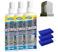 Headstone Restoration Cleaning Spray, Cemetery Headstone Cleaner for Graves, Tombstone Monument Cleaning Kit Removes Dirt, Stains for Cleans Granite, Marble (3)