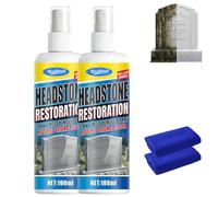Headstone Restoration Cleaning Spray, Cemetery Headstone Cleaner for Graves, Tombstone Monument Cleaning Kit Removes Dirt, Stains for Cleans Granite, Marble (2)