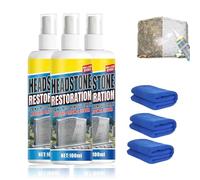 Headstone Restoration & Cleaning Spray for Graves - Tombstone and Monument Cleaning Spray, Protecting Tombstones Efficient Cleaning, No Damage to Stone for Graves Cemetery Gravestone (3PC)