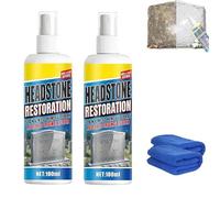 Headstone Restoration & Cleaning Spray, Headstone Cleaner for Graves & Gravestone Cleaner - Stone Cleaner Kit, Restoring Tombstones Efficiently, No Damage for Cemetery, Gravestone (2PC)