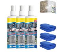 Headstone Restoration & Cleaning Spray, Headstone Cleaner for Graves, Headstone Restoration & Cleaning Spray, Stone Cleaner Gravestone Cleaning Kit, Removes Stains and Grime (3PCS)