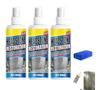 Headstone Restoration & Cleaning Spray, Headstone Cleaner for Graves, Restore & Protect Memorial Stones, Headstone Cleaner Gravestone Cleaning Kit, Stone Cleaner for Graves, Tombstones (3pcs)