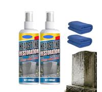 Headstone Restoration & Cleaning Spray, Headstone Cleaner For Graves, Stone Cleaner For Marble And Granite, Protects Tombstones With Efficient Cleaning, Outdoor Stone Care For Memorials (2 PCS)