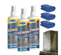 Headstone Restoration & Cleaning Spray, Headstone Cleaner For Graves, Stone Cleaner For Marble And Granite, Protects Tombstones With Efficient Cleaning, Outdoor Stone Care For Memorials (3 PCS)