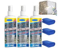 Headstone Restoration & Cleaning Spray,Stone Cleaner Gravestone Cleaning Kit Restoring and Protecting Tombstones Efficient Cleaning No Damage to Stone for Graves Cemetery Gravestone (3Pcs)