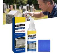 Headstone Restoration & Cleaning Spray,Stone & Tile Intensive Cleaner,Highly Effective Headstone Cleaner for Graves,GraniteCleaner,Natural Stone Cleanerfor Marble, Tile,Remove Stains Instantly