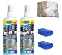Headstone Restoration & Cleaning Spray, Tombstone & Monument Cleaning Spray, Restore & Protect Memorial Stones, Efficient Cleaning No Damage to Stone for Graves Cemetery Gravestone, 100ML (1)