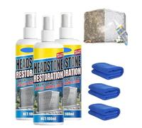 Headstone Restoration & Cleaning Spray, Tombstone & Monument Cleaning Spray, Stone And Tile Intensive Cleaner, Highly Effective Headstone Cleaner, Remove Stains Instantly for Marble, Tile (3PC)