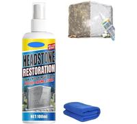 Headstone Restoration & Cleaning Spray, Tombstone & Monument Cleaning Spray, Stone And Tile Intensive Cleaner, Highly Effective Headstone Cleaner, Remove Stains Instantly for Marble, Tile (1PC)
