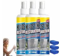 Headstone Restoration & Cleaning Spray, Tombstone & Monument Cleaning Spray, Stone Cleaner Gravestone Cleaner,Headstone Cleaner for Graves, Natural Stone Cleaner for Marble, Tile (3PC)