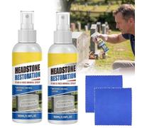Headstone Restoration & Cleaning Spray, Tombstone & Monument Cleaning Spray, Stone & Tile Gravestone Cleaner, Highly Effective Headstone Cleaner for Graves, 100ml Stone Cleaners for Marble, Tile