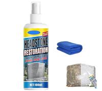 Headstone Restoration & Cleaning Spray, Tombstone & Monument Cleaning Spray, Stone & Tile Intensive Cleaner, Highly Effective Headstone Cleaner for Graves, Natural Stone Cleaner for Marble, Tile (1PC)