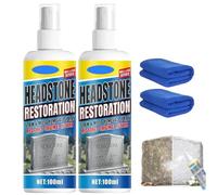 Headstone Restoration & Cleaning Spray, Tombstone & Monument Cleaning Spray, Stone & Tile Intensive Cleaner, Highly Effective Headstone Cleaner for Graves, Natural Stone Cleaner for Marble, Tile (2PC)