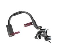 HeadStrap Surigal Dental Loupes with 5W adjustable Magnification Binocular Loupes Surgical Headlight (Black, 3.5X)