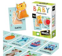 Headu Baby Flashcards Montessori Educational Game, Multicoloured, IT21666