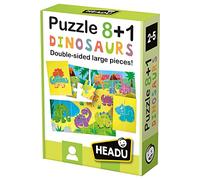 HEADU Jigsaw Puzzle 8+1 Dinosaurs | Educational Toys, Ages 2+ Years, 8 Dinosau Puzzles, Dino Puzzles