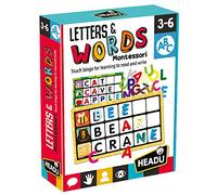 Headu - Montessori Touch Bingo Letters & Words, Toddler Learning Toys, Flash Cards for Kids, Educational Games, Speech and Language Resources, Age 3-6 Years