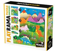 HEADU Playrama Jigsaw Puzzle The Dinosaurs | Educational Toys, Dinosaur Puzzles, Ages 3+ Years, My First Dino Puzzle