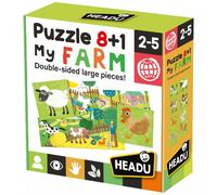 HEADU Farm Jigsaw Puzzle 8+1 Farm | Educational Toys, Ages 2+ Years, My First Farm Puzzle, Educational Fun