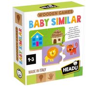 HEADU - Wooden Game Baby Similar - categorize and compare while playing | educational game of wood 1-3 years, animals fruits and vehicles, first classifications, gift idea, made in Italy