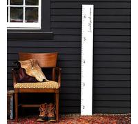 HEADWATERS STUDIO Boho Farmhouse Wooden Ruler Growth Chart for Kids, Boys and Girls - Height Chart & Height Measurement for Wall - Kids Room Hanging Wall Decor - Loved Beyond Measure - White