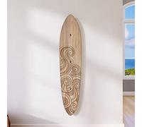 Headwaters Studio Surfboard Wooden Growth Chart for Wall - Kids Height Wall Chart Wood, Growth Chart for Kids Decorative Surfboard for Playroom (9.5" Wide x 46" Tall) Wood with Brown Wave