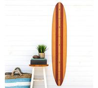 HEADWATERS STUDIO Wooden Ruler Growth Chart for Kids, Boys & Girls - Height Chart Measurement for Wall - Kids Nursery Wall Decor & Room Hanging Wall Decor - Surfboard w/Blue Waves Theme - Natural