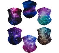 Headwear Headband Bandana Neck Gaiter - Headwrap Balaclava Facemask Seamless for outdoor (6 Pieces Galaxy Series)