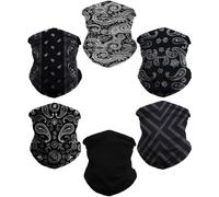 Headwear Headband Bandana Neck Gaiter - Headwrap Balaclava Facemask Seamless for outdoor (6 Pieces Paisley Series a)