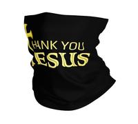 Headwear Thank You Jesus Gold Bandana Dustproof Headband Decorative Neck Gaiter For Outdoor Running Fishing 25X50CM