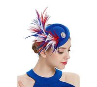 Headwear, Women Wedding Fascinator Hat Feather Headwear Party Ladies Hair Clip Headpiece Hair Accessories(As picture3)