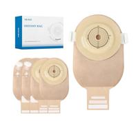 Heagimed 10 PCS Convex Ostomy Bag with Vent, Cut-to-Fit 57mm, Waistband