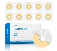 Heagimed 10Pcs 2mm Moldable Ostomy Rings, Hydrocolloid Stoma Barrier Rings for Colostomy Bags, Sting-Free, Box of 10