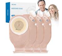 Heagimed 20 Pack Stoma Bags, 15-60mm One-Piece Drainable Stoma Bag with Exhaust and Deodorising Holes Closure for Ileostomy Stoma Care (Including 20 X Aromatherapy Tablets)