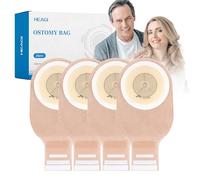 Heagimed 20 PCS Colostomy Bags, One Piece Drainable Ostomy Pouch with Closure for Ileostomy Stoma Care, Ostomy Supplies, Ileostomy Supplies, Cut-to-Fit, Max 60 Mm