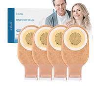 Heagimed One-Piece Colostomy Bags, 20pcs Drainable Pouch Ostomy Stoma Bags with Hook and Loop Closure for Ileostomy Stoma Care, Cut-to-Fit, Max 60mm