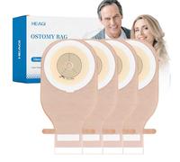 Heagimed Stoma Bags, 22PCS One-Piece Drainable, Hook & Loop, 15-60mm | Hook & Loop Quick Drain, Multi-Layer Leak Barrier, Cut-to-Fit 15-60mm, Soft Non-Woven, Medical Hydrocolloid, Ileostomy Care